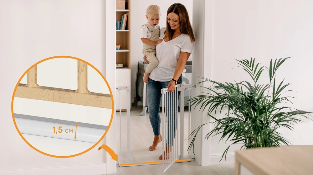 Apsauginiai vartai durims, laiptams, IŠPLĖTIMO turėklai iki 105 cm Lionelo Truus
