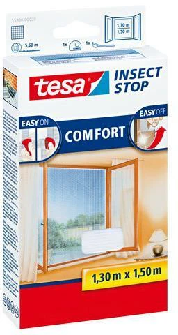 Tesa Apsauginis langų tinklelis COMFORT, baltos sp., 170 x 180 cm