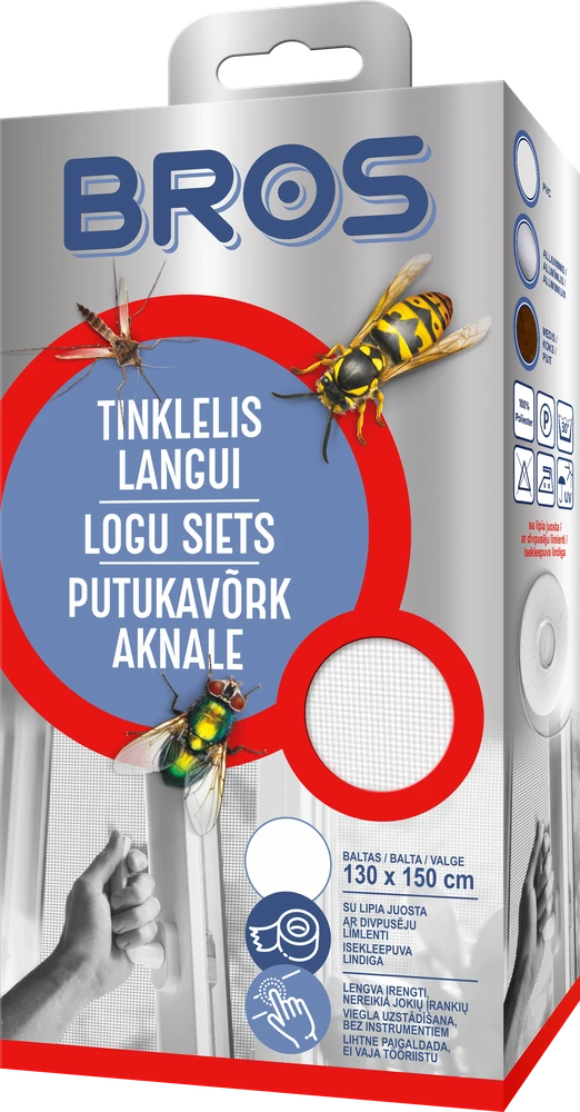 Tesa Apsauginis langų tinklelis COMFORT, baltos sp., 170 x 180 cm
