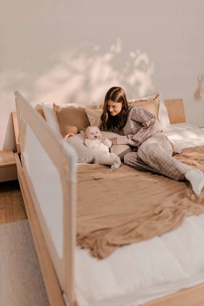 Apsauginis lovos barjeras Tulano Cover 46 Baltas-Pilkas – 160 cm, apsauga nuo iškritimo
