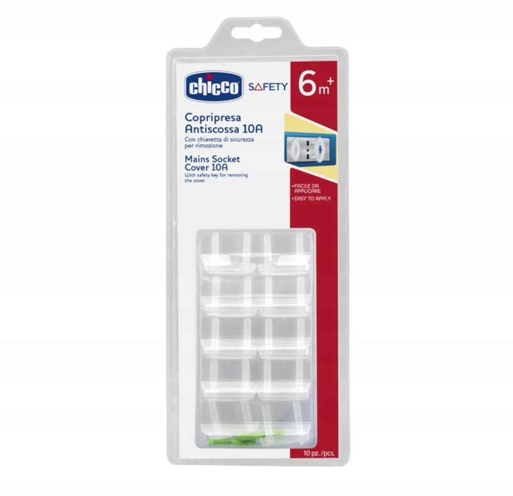 CHICCO apsaugos elektros rozetėms Safe 10vnt 6m+
