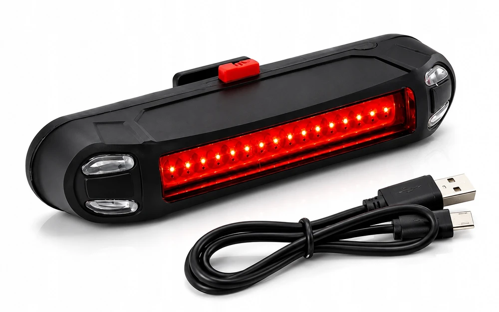 Aptel Dviračio sėdynė su LED lempa, juodas