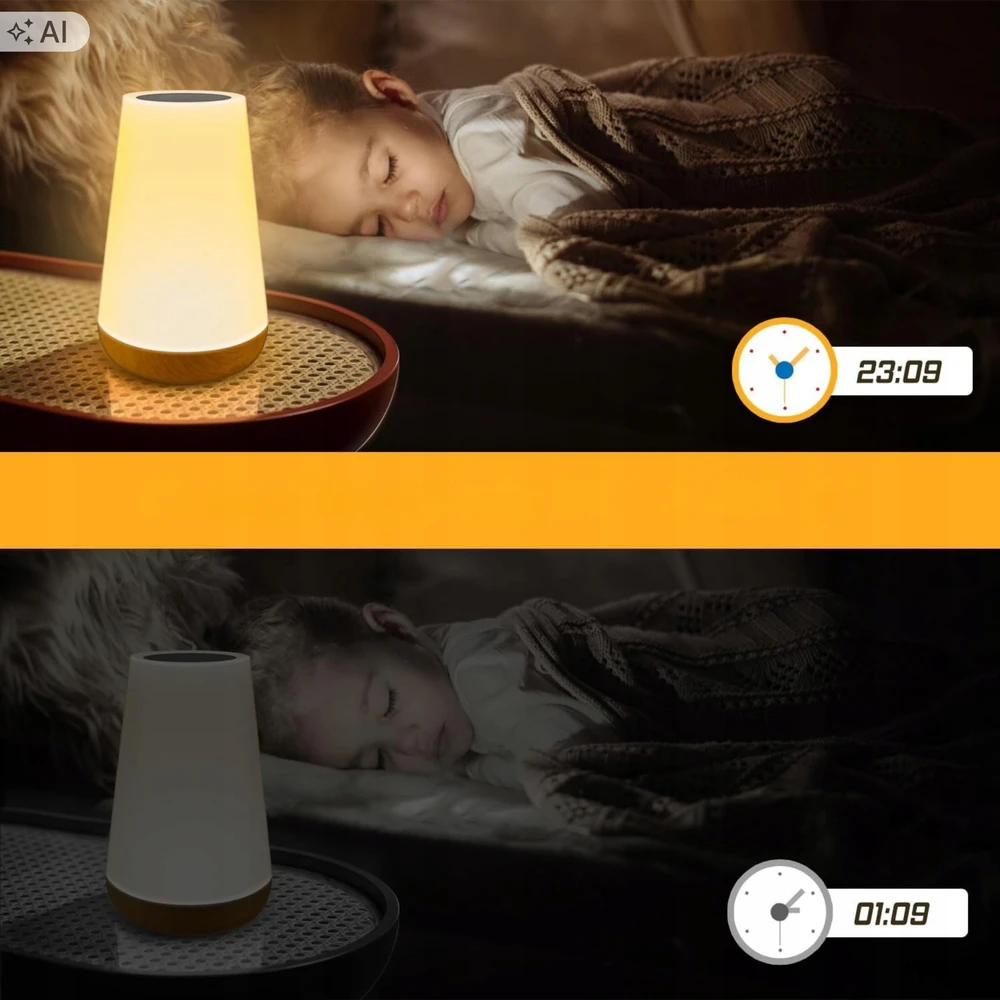 Pakabinamas šviestuvas Aptel LED naktinė lempa su pulteliu ir lietimui jautriu valdymu