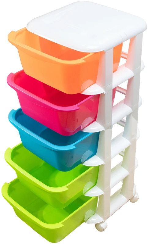 ATL CA49C Plastikowy regał na zabawki mix kolorów