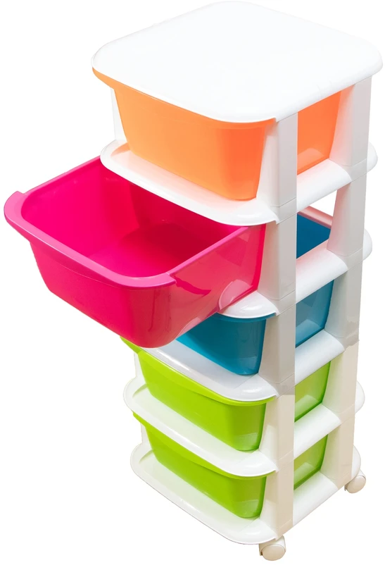 ATL CA49C Plastikowy regał na zabawki mix kolorów