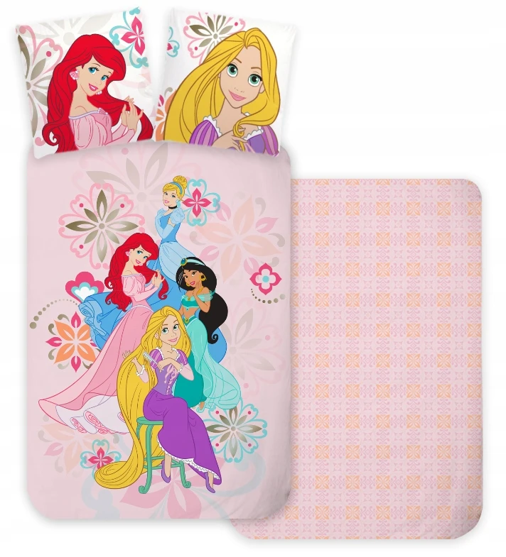 Aptex Vaikiškas patalynės komplektas Disney Princess Bloom 140×200cm, 2 dalių