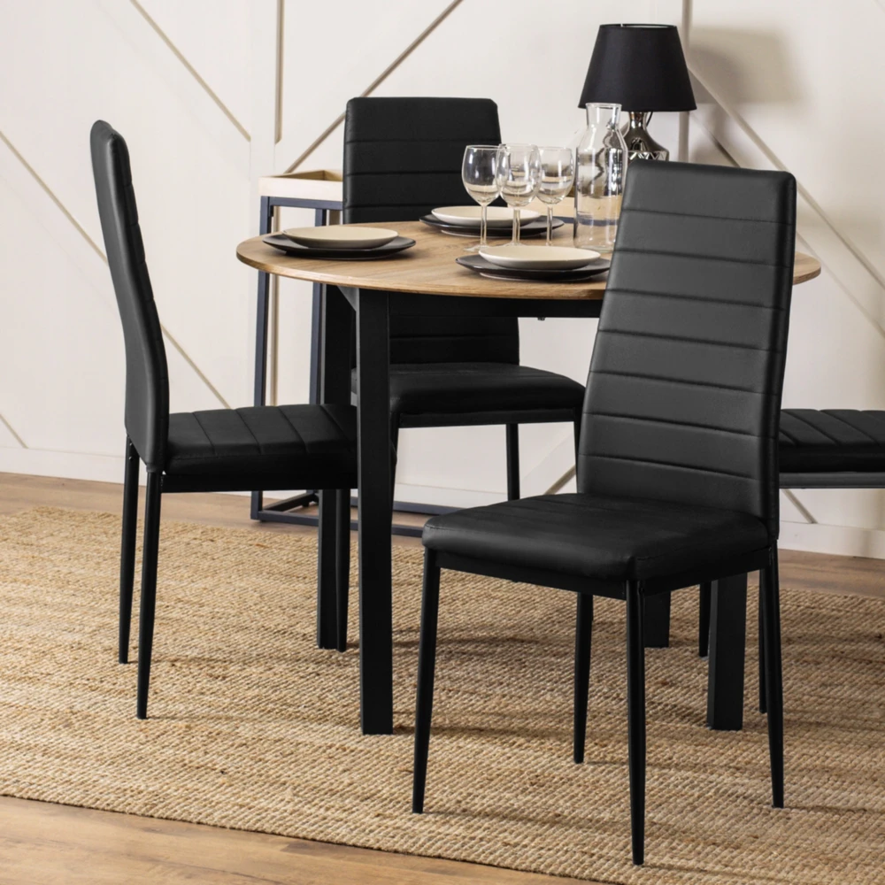 Aptraukta kėdė Mebel Elite NARIS juoda