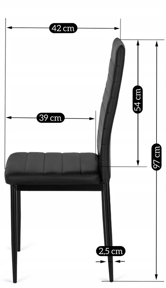Aptraukta kėdė Mebel Elite NARIS juoda