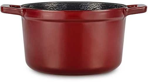 Apvalus emaliuotas ketaus puodas Zyle ZY03RKI Ø14 cm, raudonas