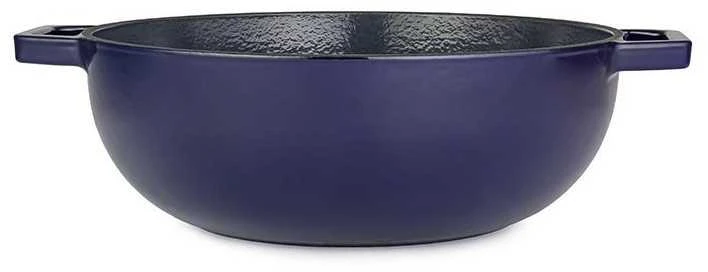Apvalus emaliuotas ketaus puodas Zyle ZY20BLKI, Ø26 cm, 3.2 l, mėlynas