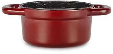 Apvalus emaliuotas ketaus puodas Zyle ZY07RKI Ø10 cm, raudonas
