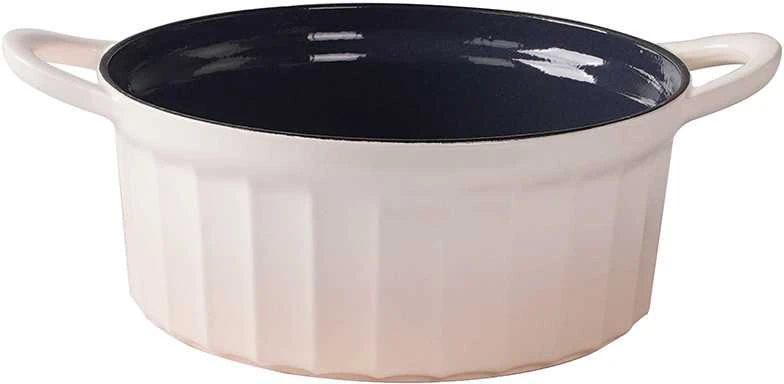 Apvalus emaliuotas ketaus puodas Zyle ZY13KI Ø28, baltas, 5,5 l