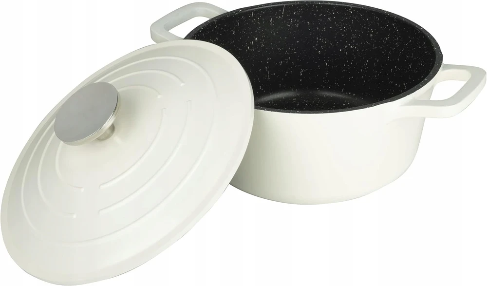 APVALUS ketaus lėkštėlis 20 cm KREMINIAI TROŠKINIAI KREMINIAI