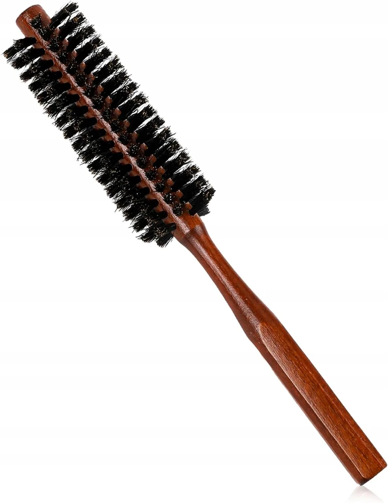 APVALUS PLAUKŲ ŠEPELIS 32MM, MEDINIS SU LAUKINIAIS ŠERIAIS, MAŽAS