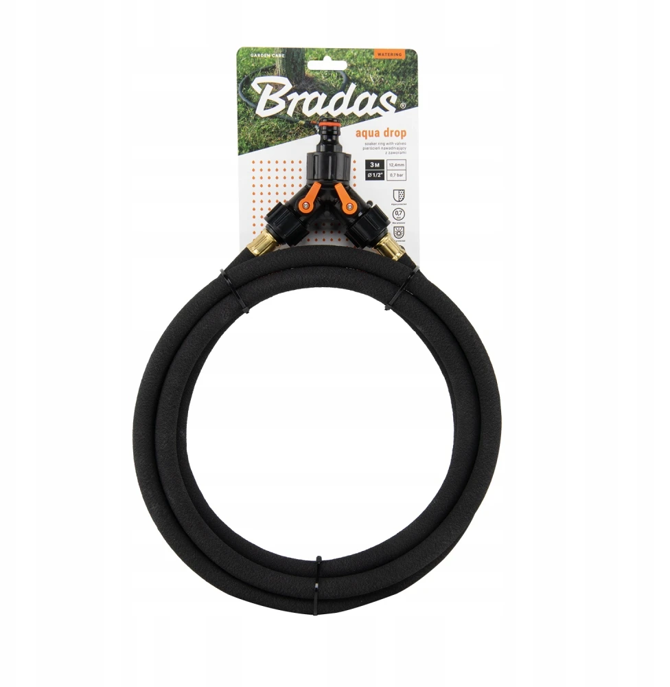 Bradas AQUA DROP laistymo žiedas su vožtuvais 1/2" - 3 m WADC1/230