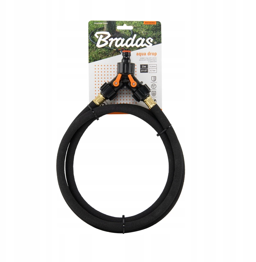 Bradas AQUA DROP laistymo žiedas su vožtuvais 1/2" - 2 m WADC1/220