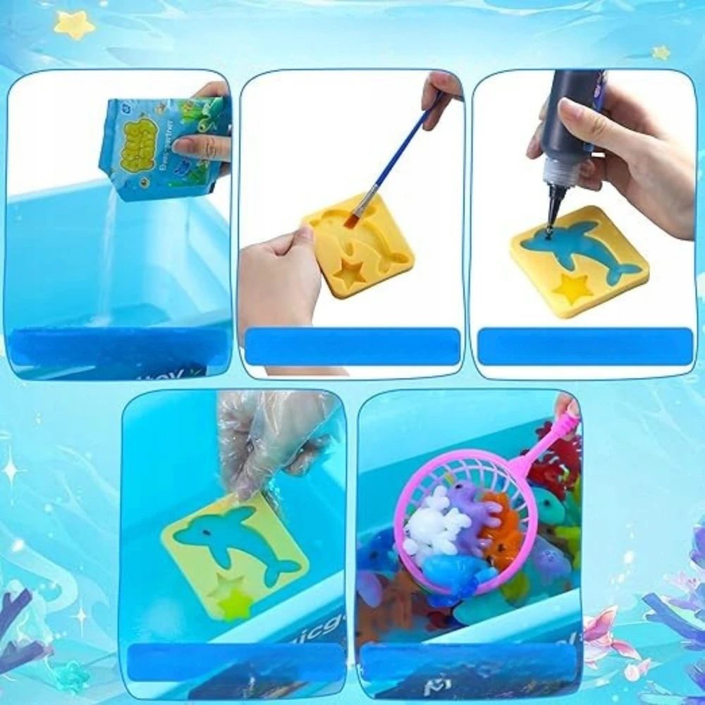 AQUA GELZ CREATIVE SET XXL 35 ELEMENTS 12 GEL + PRIEDAI DOVANA DIY