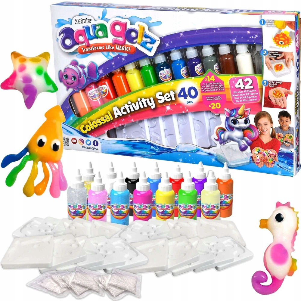 AQUA GELZ SIMBA COLOSSAL ACTIVITY RINKINYS PLAY GEL CREATIVE 3D FIGURINES