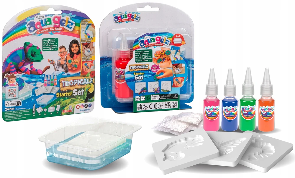 AQUA GELZ TROPICAL STARTER RINKINYS, 4 SPALVŲ GELĖS + SIMBA LIETIMAI