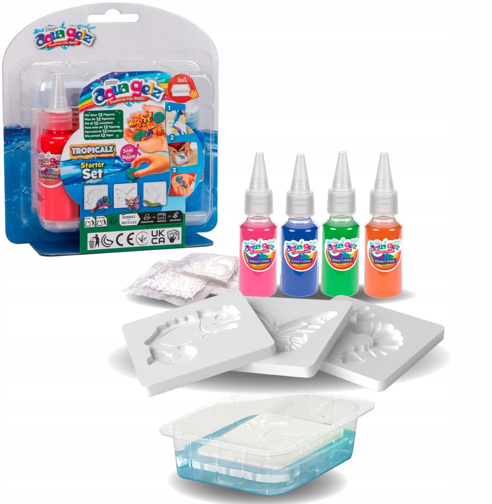 AQUA GELZ TROPICAL STARTER RINKINYS, 4 SPALVŲ GELĖS + SIMBA LIETIMAI