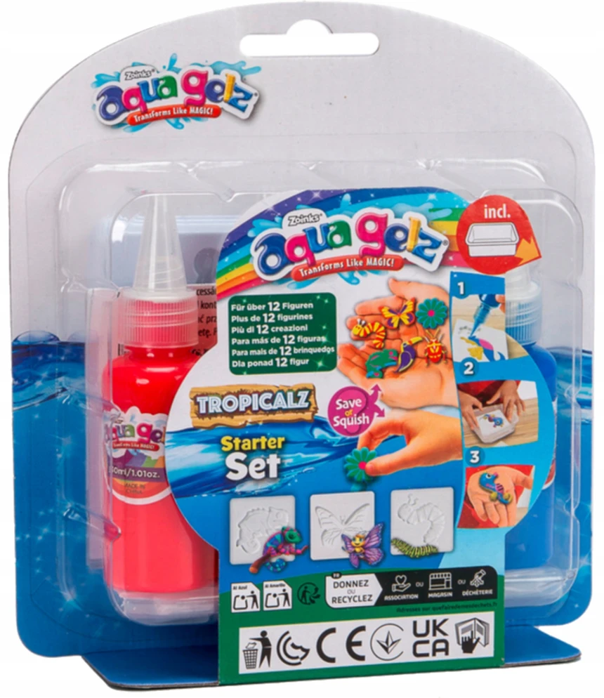 AQUA GELZ TROPICAL STARTER RINKINYS, 4 SPALVŲ GELĖS + SIMBA LIETIMAI