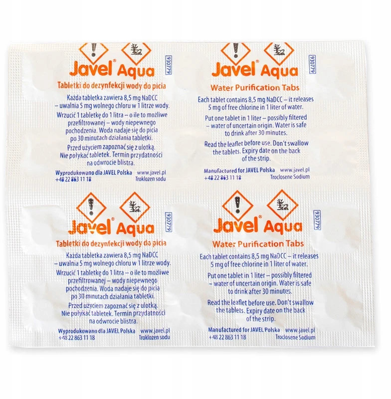 Aqua Shock 100x JAVEL VANDENS GYDYMO TABLETĖS
