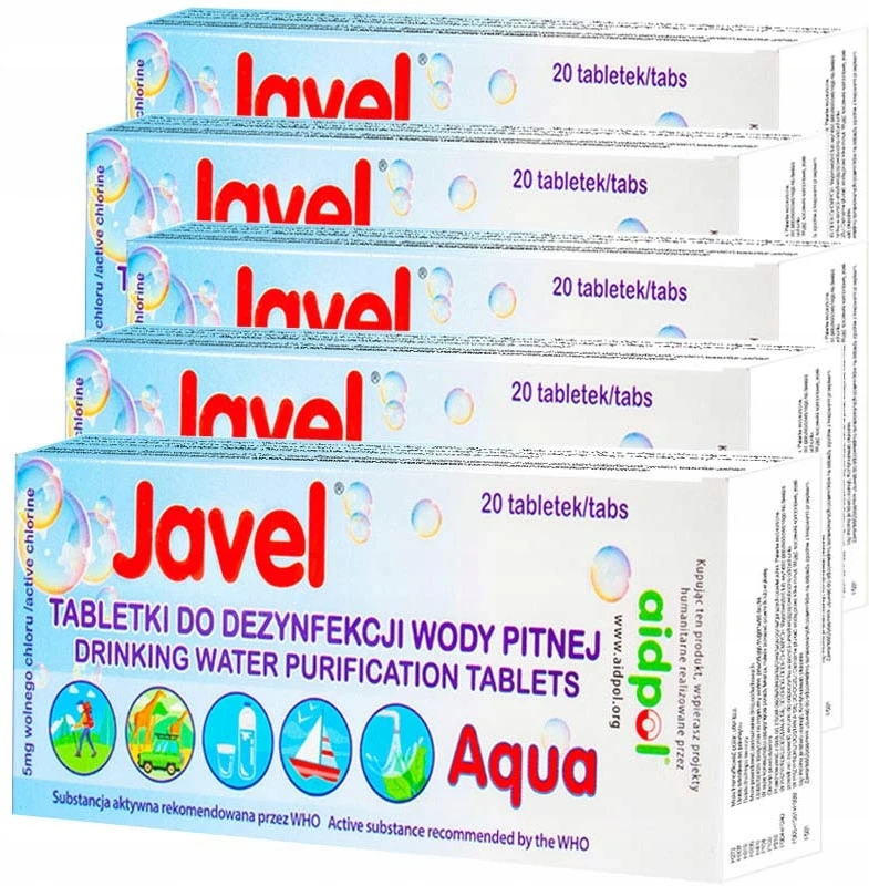 Aqua Shock 100x JAVEL VANDENS GYDYMO TABLETĖS