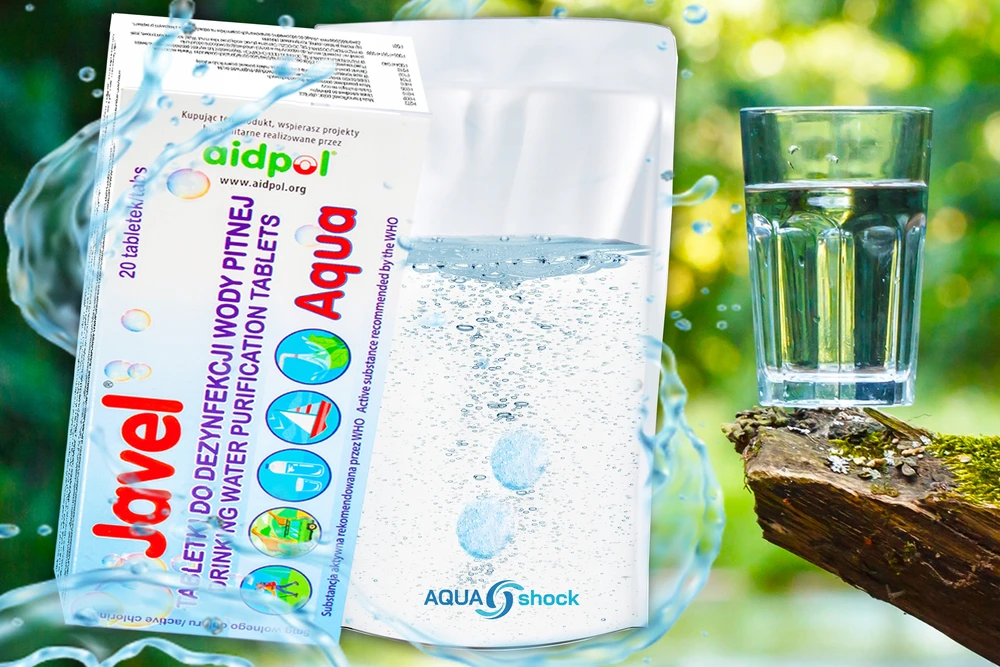 Aqua Shock 100x JAVEL VANDENS GYDYMO TABLETĖS