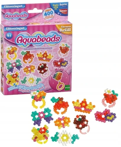 Aquabeads Blizgantys Žiedų Karoliukai Vaikams