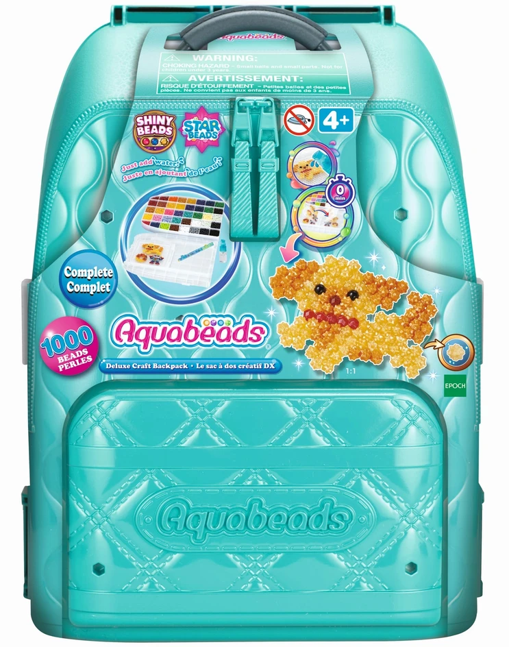 Aquabeads papuošalų gamybos rinkinys 1000 karoliukų kuprinėje