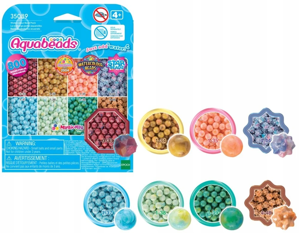 Aquabeads Vandens karoliukai – Akvarelės karoliukų pakuotė – (35089)