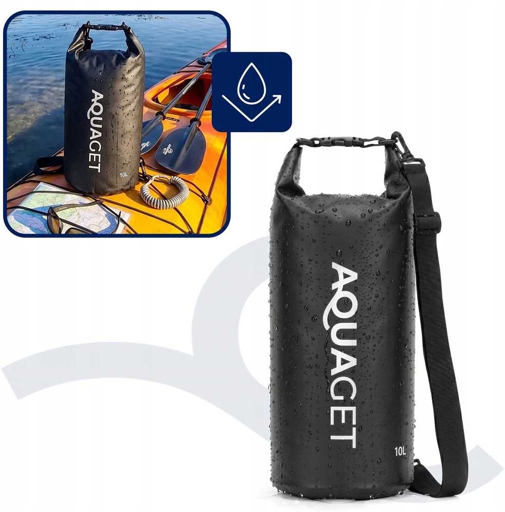 AQUAGET WATERPROOF 10L WATERPROOF BAG, turistinis BURĖJIMAS, KAYAK krepšys