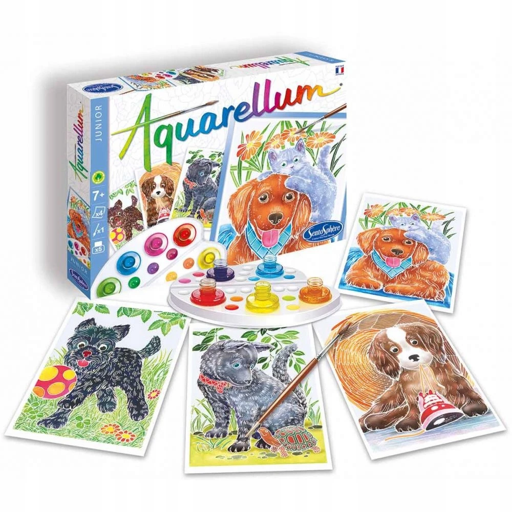 Aquarellum Dogs 4 paveikslėliai tapybai ir SentoSphere dažai
