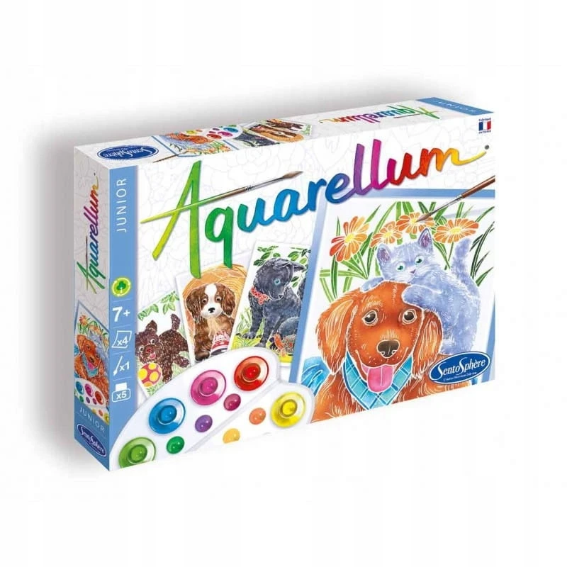 Aquarellum Dogs 4 paveikslėliai tapybai ir SentoSphere dažai