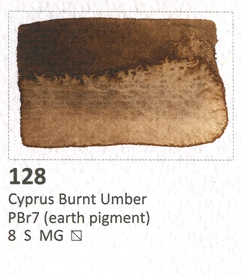 Aquarius akvarelė 128 Cyprus Burnt Umber