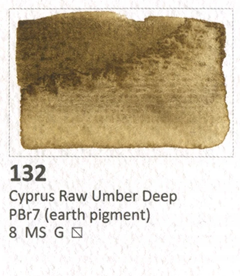 Aquarius Akvarelė 132 Cyprus Raw Umber Deep