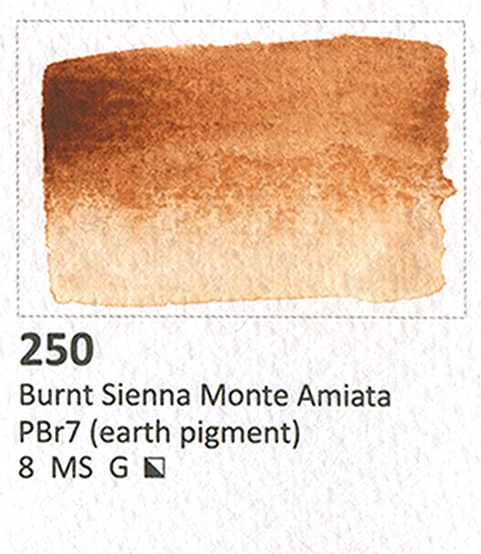 Aquarius akvarelė 250 Burnt Sienna