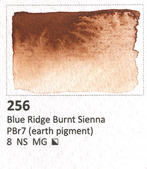Aquarius akvarelė 256 Mėlyna Brid Burnt Sienna