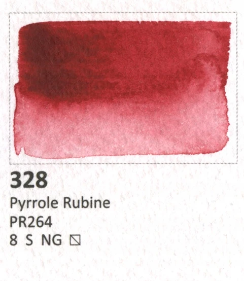 Aquarius akvarelė 328 Pyrrole Rubine, 1 vnt.