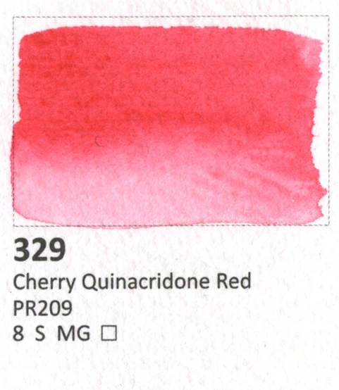 Aquarius Akvarelė 329 Cherry Quinacridone Raudona