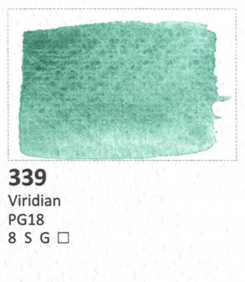 Aquarius Akvarelė 339 Viridian - Aukštos kokybės dažai