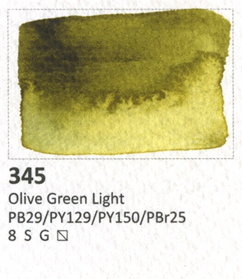 Aquarius akvarelė 345 Olive Žalias Light