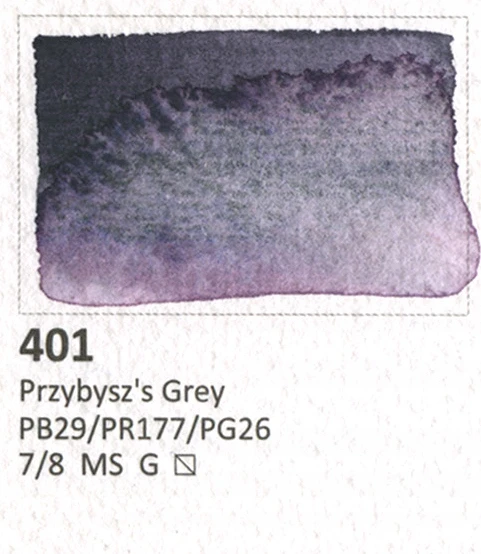 Aquarius Akvarelė 401 Pilka, 27x15x8mm