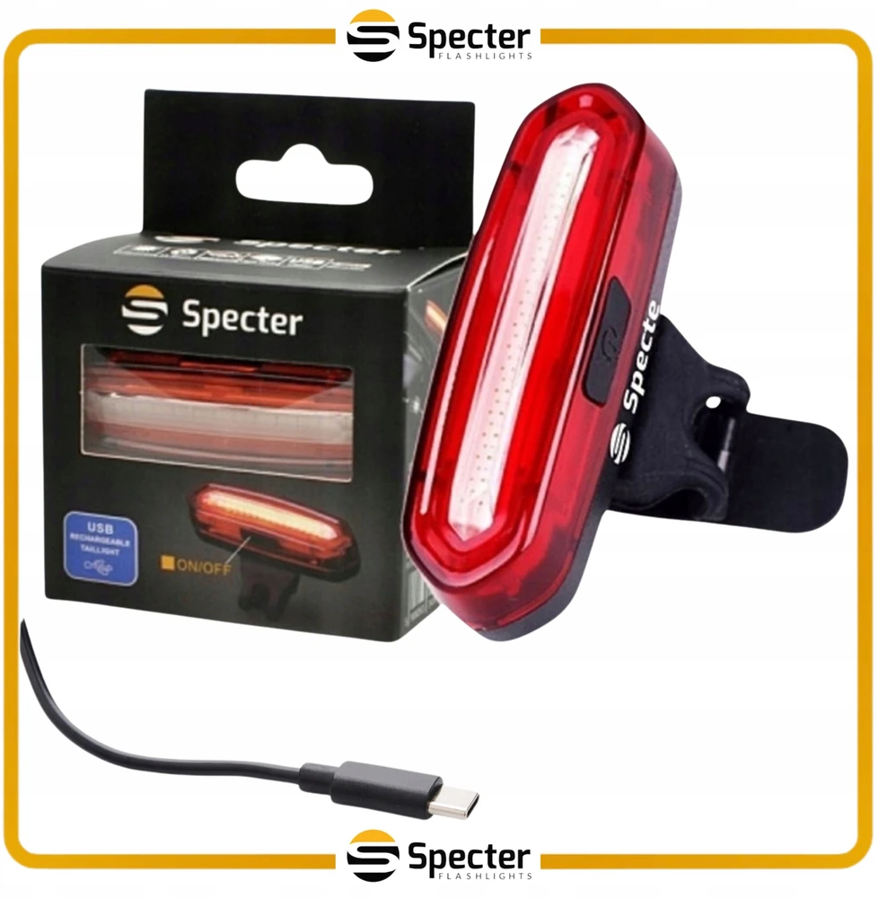 AQY SPECTER DVIRAČIO GALINĖ LAMPA 120LM LED USB C IP64 COB 4 MODES TRINTUKAS