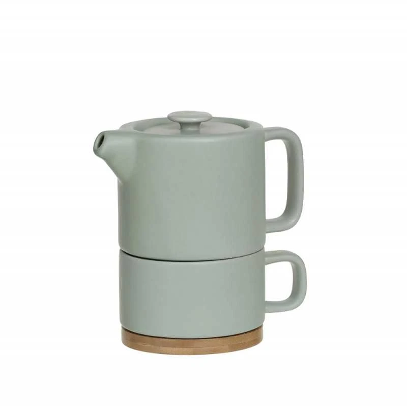 Arbatinukas su puodeliu keramikinis 400 ml pilkos sp. Secret de Gourmet 160724D