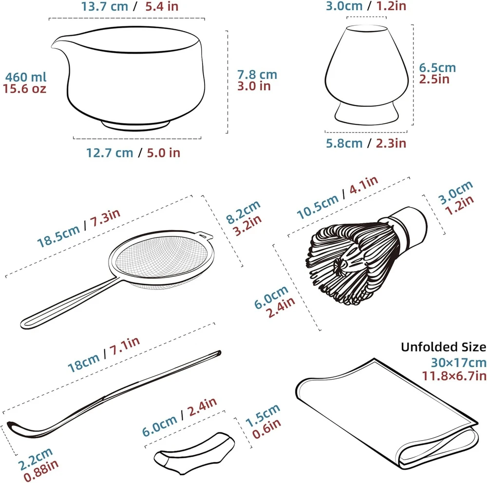 ARBATOS RINKINYS 7 ELEMENTŲ ROŽINĖ KERAMIKOS LATTE PRIEDAI