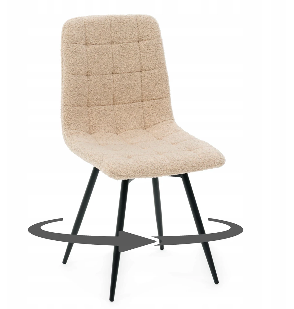 Home Design ARCO BOUCLE DARK BEIGE MINŠTA SUKUKTA KĖDĖ SVETAINEI, VALGOMAI
