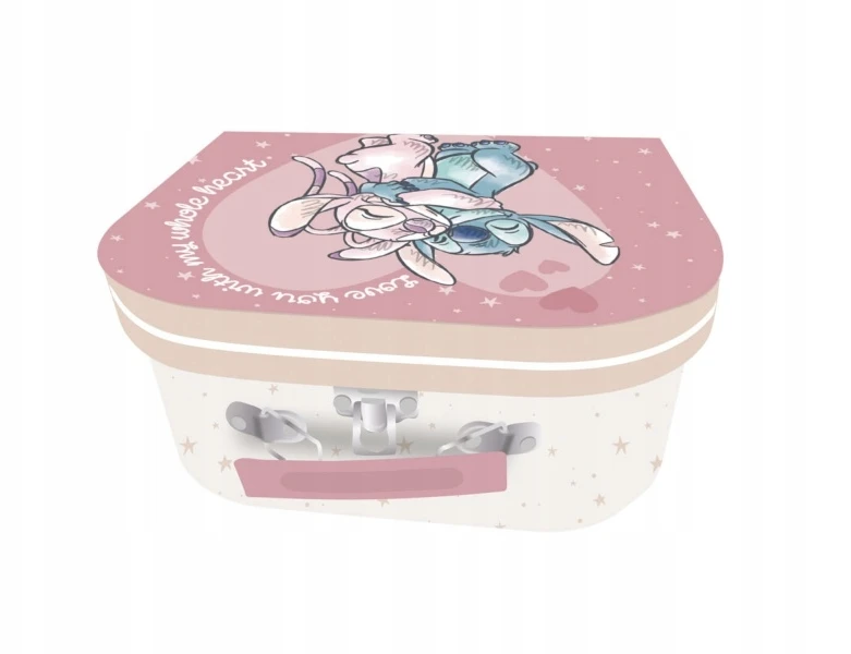 Kelioninis Arditex Lilo & Stitch vaikiškas lagaminas – rožinis, 19×14×7 cm (WD171517)