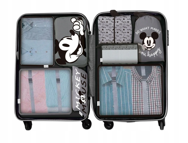 Arditex Mickey Mouse kelionių organizatoriaus rinkinys - 8 dalių, pilkas (WD16712)