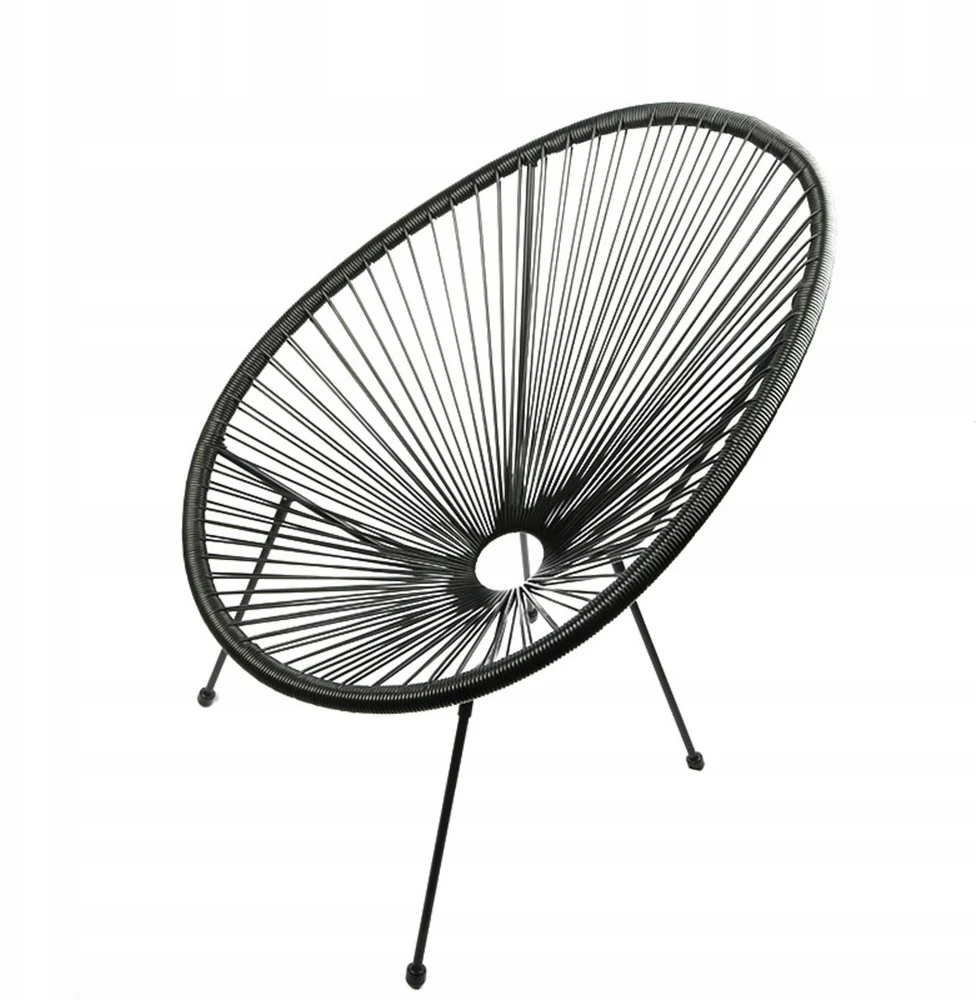 Argos Juodo technorotango sodo kėdė, ažūrinė apvali terasa, 87 cm